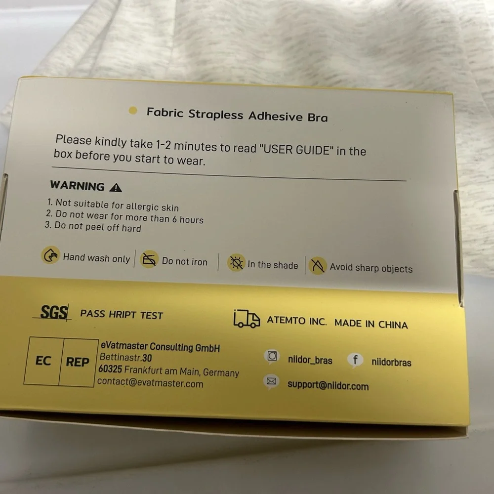 NEW Niidor Women's Adhesive Bra Strapless Backless Pushup Lift Bra - Picture 4 of 13